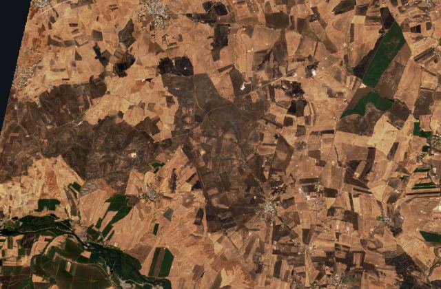 Burned area near Sarıca from space
