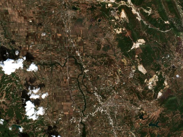 Burned area near Bubq from space