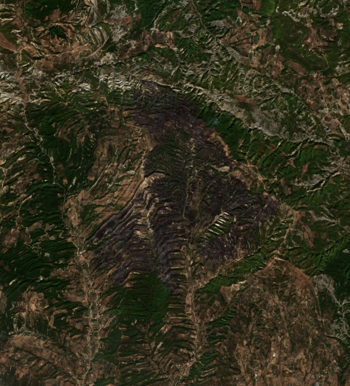 The area after the fire, October 4, 2026