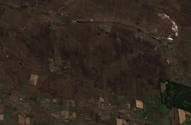 Satellite view near Vuhledar